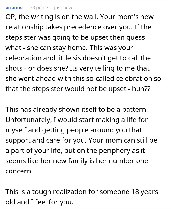 Mom Turns Son’s 18th B-Day Dinner Into Stepdaughter’s Fantasy Night, Fed-up Teen Finally Moves Out