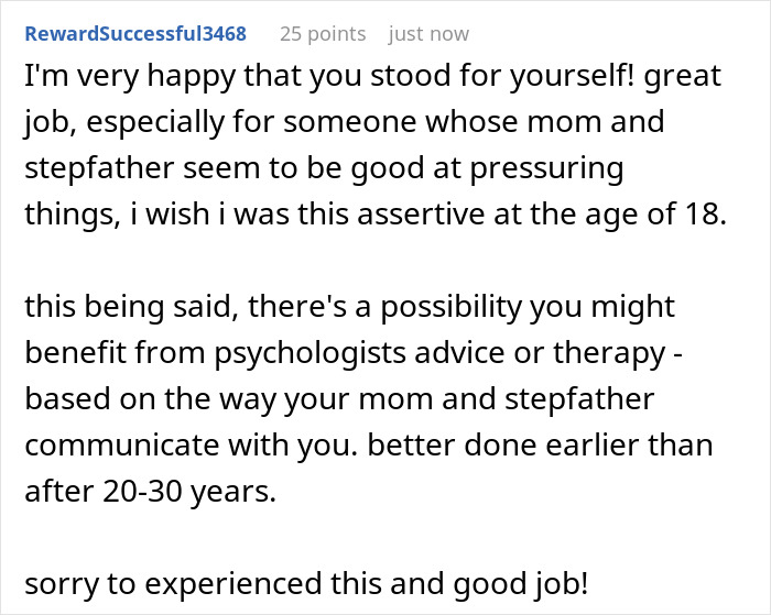 Mom Turns Son’s 18th B-Day Dinner Into Stepdaughter’s Fantasy Night, Fed-up Teen Finally Moves Out