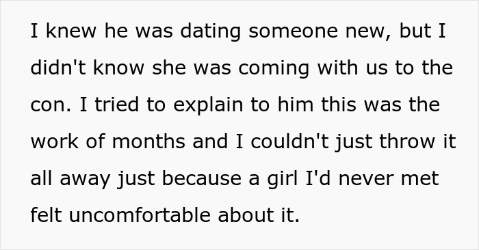 Cosplayer Avoids Ex All Day At Convention, Still Gets Accused Of Seeking Male Attention By His GF Cosplayer Avoids Ex All Day At Convention, Still Gets Accused Of Seeking Male Attention By His GF
