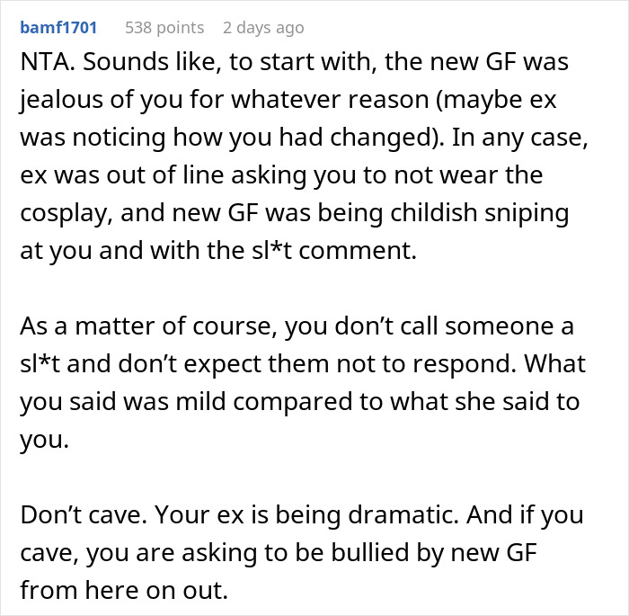 Cosplayer Avoids Ex All Day At Convention, Still Gets Accused Of Seeking Male Attention By His GF Cosplayer Avoids Ex All Day At Convention, Still Gets Accused Of Seeking Male Attention By His GF