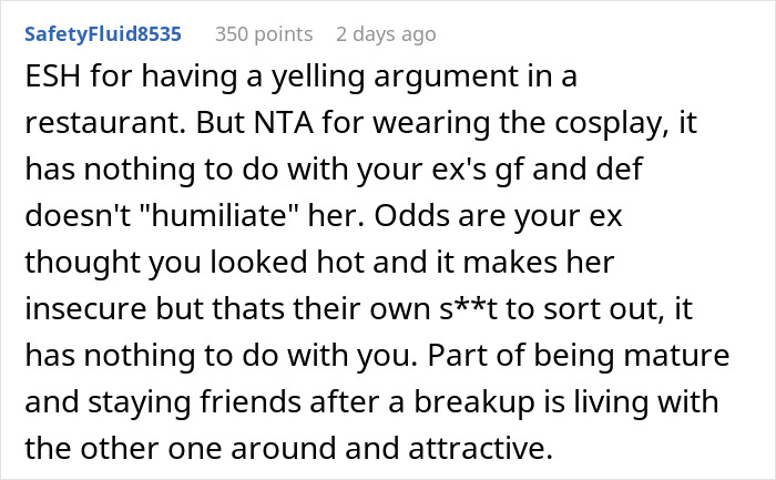 Cosplayer Avoids Ex All Day At Convention, Still Gets Accused Of Seeking Male Attention By His GF Cosplayer Avoids Ex All Day At Convention, Still Gets Accused Of Seeking Male Attention By His GF