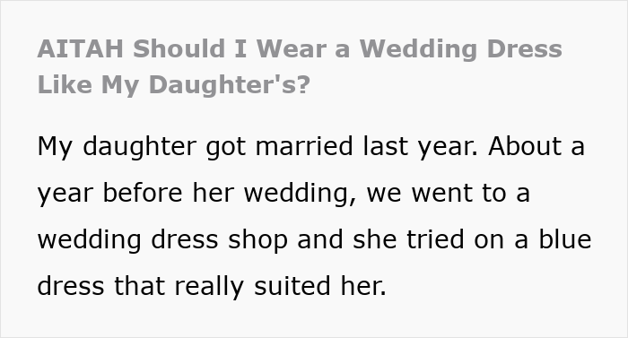 Mom’s Wedding Dress Choice Angers Her Daughter And Splits The Internet: “Extremely Weird” Mom’s Wedding Dress Choice Angers Her Daughter And Splits The Internet: “Extremely Weird”