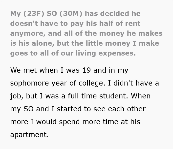 Guy Treats GF As A Free Maid And Won’t Pay Rent As He “Funded” The Relationship Before Guy Treats GF As A Free Maid And Won’t Pay Rent As He “Funded” The Relationship Before
