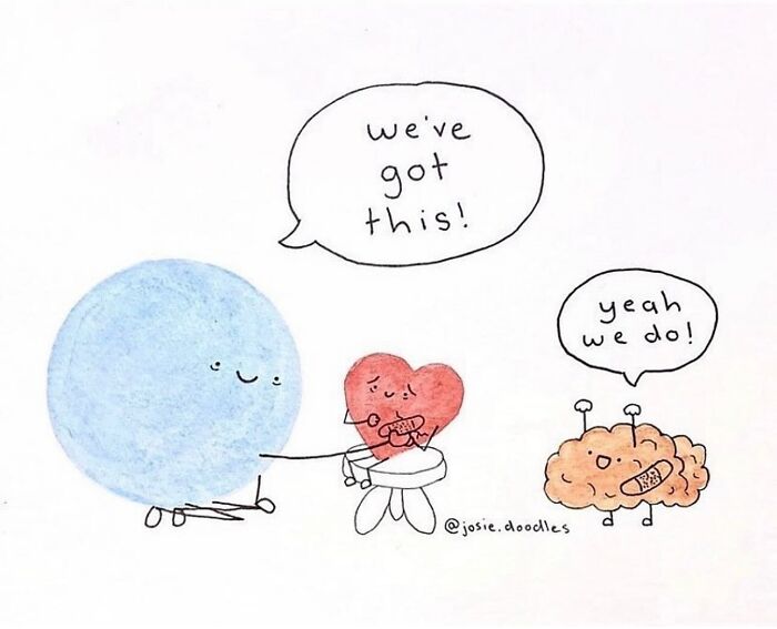 40 Wholesome Comics By Josie Doodles That Turn Emotions Into Tiny Watercolor Characters