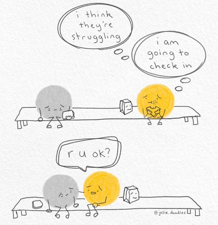 40 Wholesome Comics By Josie Doodles That Turn Emotions Into Tiny Watercolor Characters