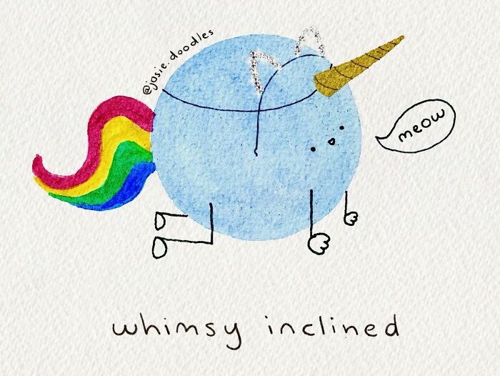 40 Wholesome Comics By Josie Doodles That Turn Emotions Into Tiny Watercolor Characters
