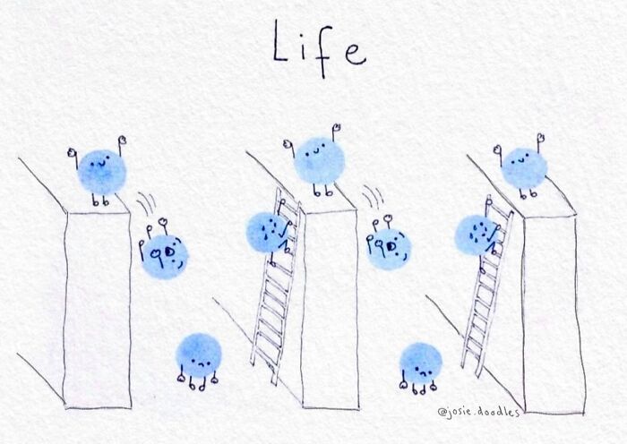 40 Wholesome Comics By Josie Doodles That Turn Emotions Into Tiny Watercolor Characters
