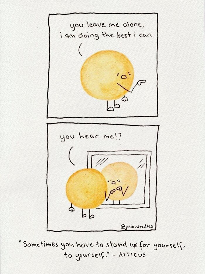 40 Wholesome Comics By Josie Doodles That Turn Emotions Into Tiny Watercolor Characters