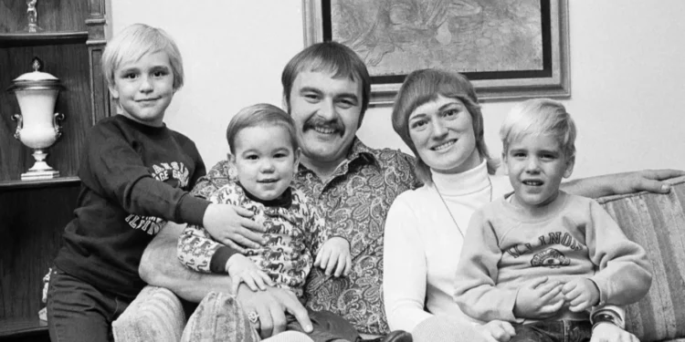 NFL star Dick Butkus with his wife and Childern