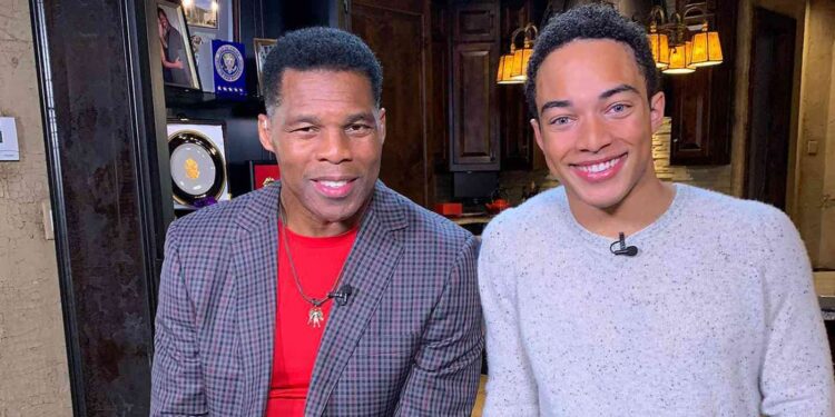 Herschel walker and his son Christian Walker Herschel walker and his son Christian Walker
