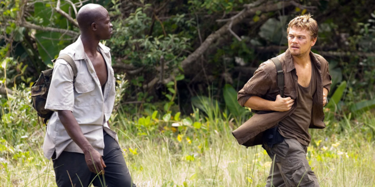 Djimon Hounsou and Leonardo DiCaprio in Blood Diamond (2006) Djimon Hounsou and Leonardo DiCaprio in Blood Diamond (2006)