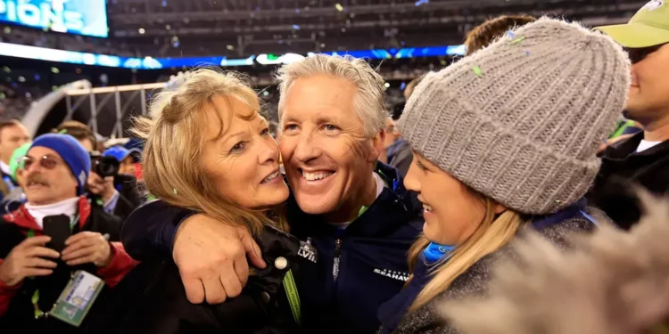 Pete Corral celebrating with his wife Glena Goranson