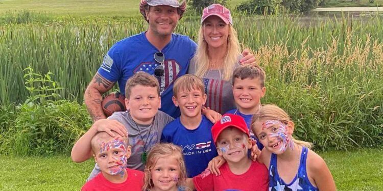 Jennifer Rauchet with his husband and kids
