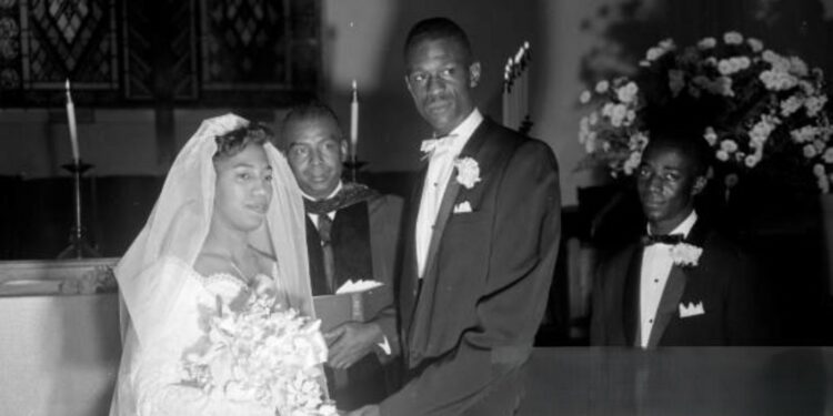 NBA legend Bill Russel with his wife 