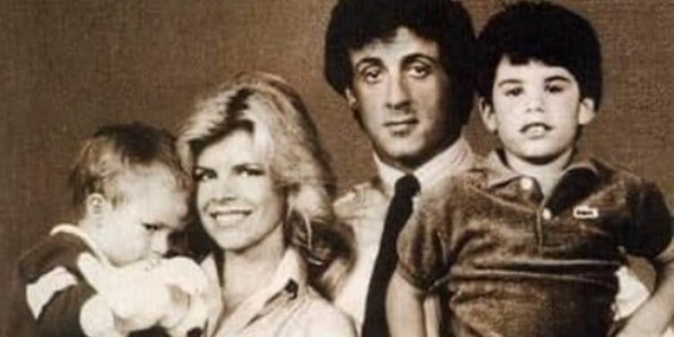 Sasha Czack and Sylvester Stallone with their kids