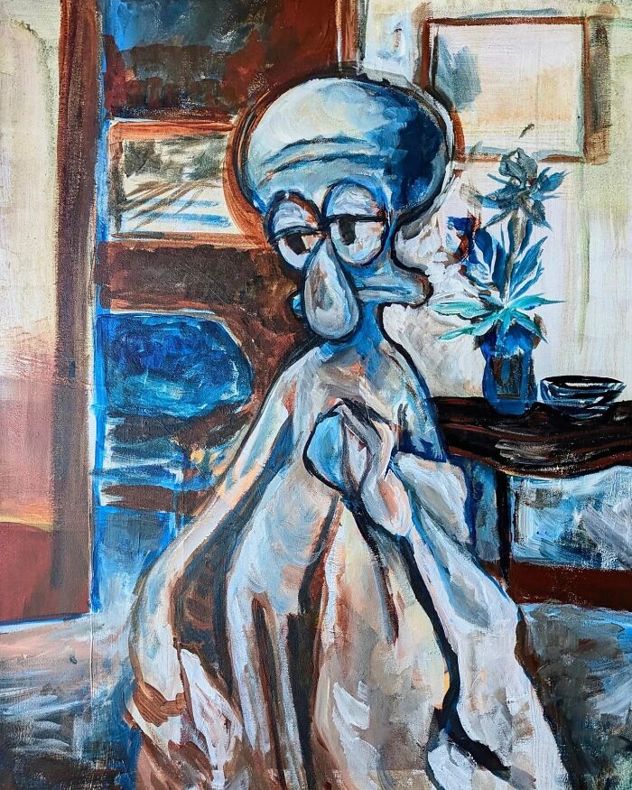 Artist Reimagines Squidward As The Star Of Classical Paintings (31 Pics) Artist Reimagines Squidward As The Star Of Classical Paintings (31 Pics)