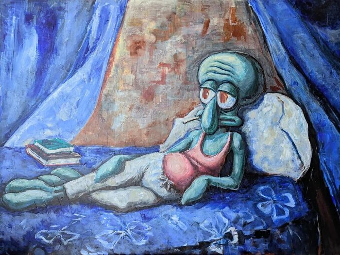 Artist Reimagines Squidward As The Star Of Classical Paintings (31 Pics) Artist Reimagines Squidward As The Star Of Classical Paintings (31 Pics)