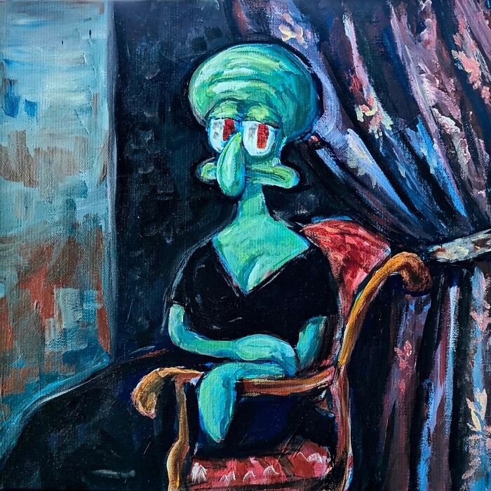Artist Reimagines Squidward As The Star Of Classical Paintings (31 Pics) Artist Reimagines Squidward As The Star Of Classical Paintings (31 Pics)