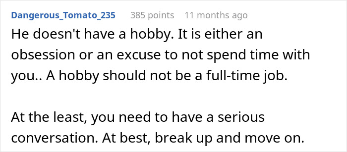 Woman Has A Moment Of Clarity And Dumps BF Who Tells Her What Is Actually Important To Him