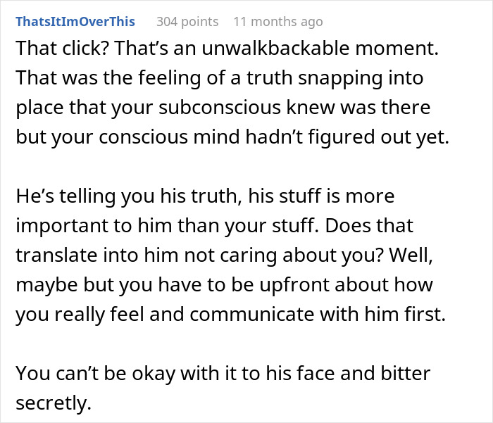 Woman Has A Moment Of Clarity And Dumps BF Who Tells Her What Is Actually Important To Him