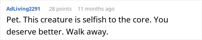Woman Has A Moment Of Clarity And Dumps BF Who Tells Her What Is Actually Important To Him