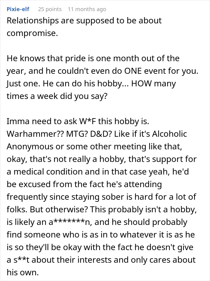 Woman Has A Moment Of Clarity And Dumps BF Who Tells Her What Is Actually Important To Him