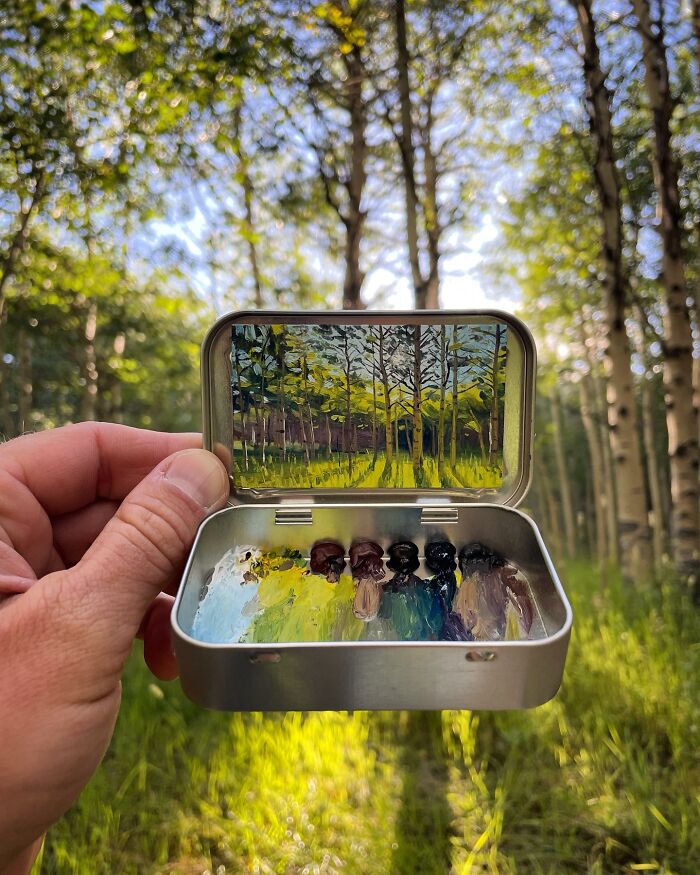 50 Tiny Landscapes And Cityscapes Painted In Altoid Tins By This Artist (New Pics) 50 Tiny Landscapes And Cityscapes Painted In Altoid Tins By This Artist (New Pics)