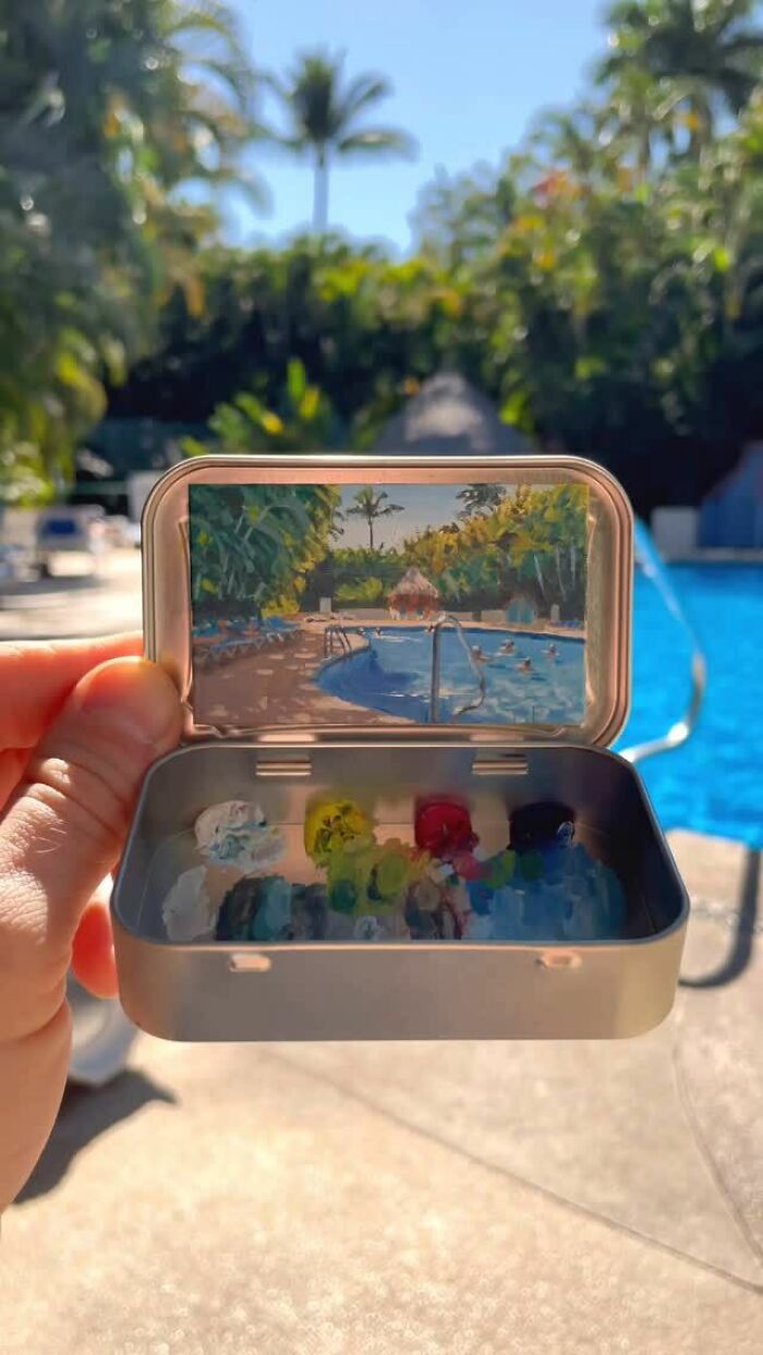 50 Tiny Landscapes And Cityscapes Painted In Altoid Tins By This Artist (New Pics) 50 Tiny Landscapes And Cityscapes Painted In Altoid Tins By This Artist (New Pics)