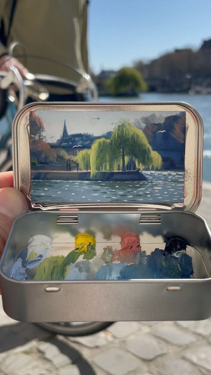 50 Tiny Landscapes And Cityscapes Painted In Altoid Tins By This Artist (New Pics) 50 Tiny Landscapes And Cityscapes Painted In Altoid Tins By This Artist (New Pics)