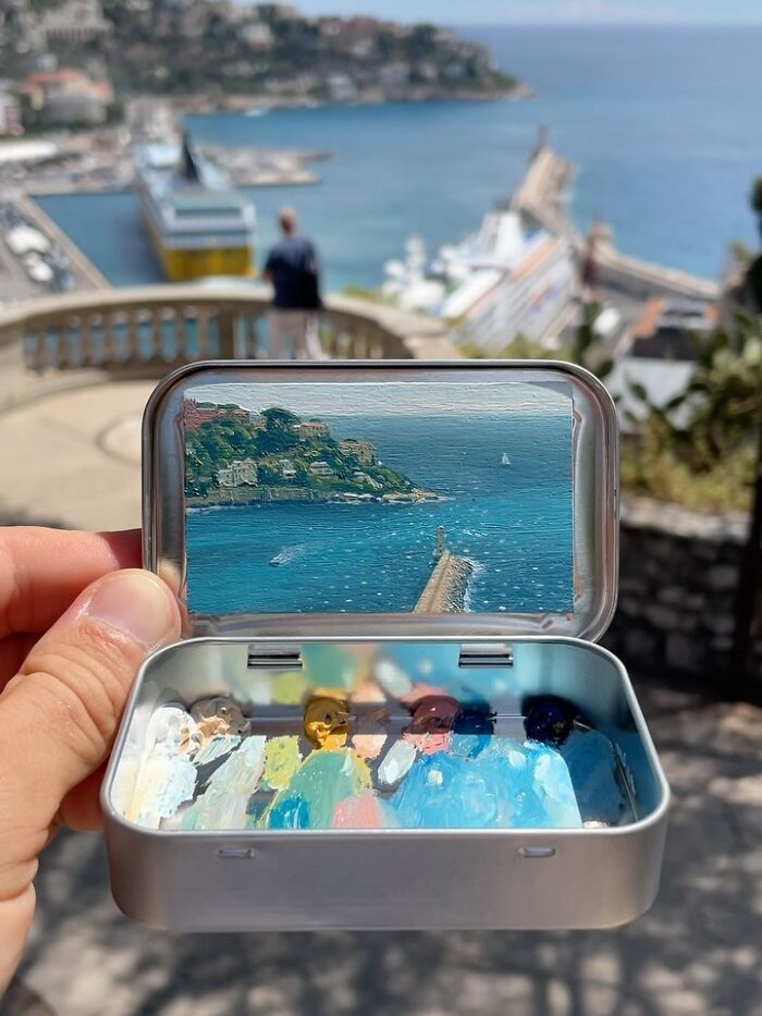 50 Tiny Landscapes And Cityscapes Painted In Altoid Tins By This Artist (New Pics) 50 Tiny Landscapes And Cityscapes Painted In Altoid Tins By This Artist (New Pics)