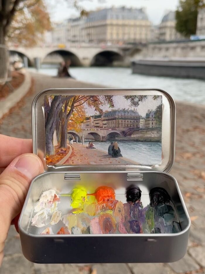50 Tiny Landscapes And Cityscapes Painted In Altoid Tins By This Artist (New Pics) 50 Tiny Landscapes And Cityscapes Painted In Altoid Tins By This Artist (New Pics)