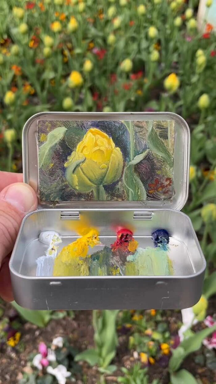 50 Tiny Landscapes And Cityscapes Painted In Altoid Tins By This Artist (New Pics) 50 Tiny Landscapes And Cityscapes Painted In Altoid Tins By This Artist (New Pics)