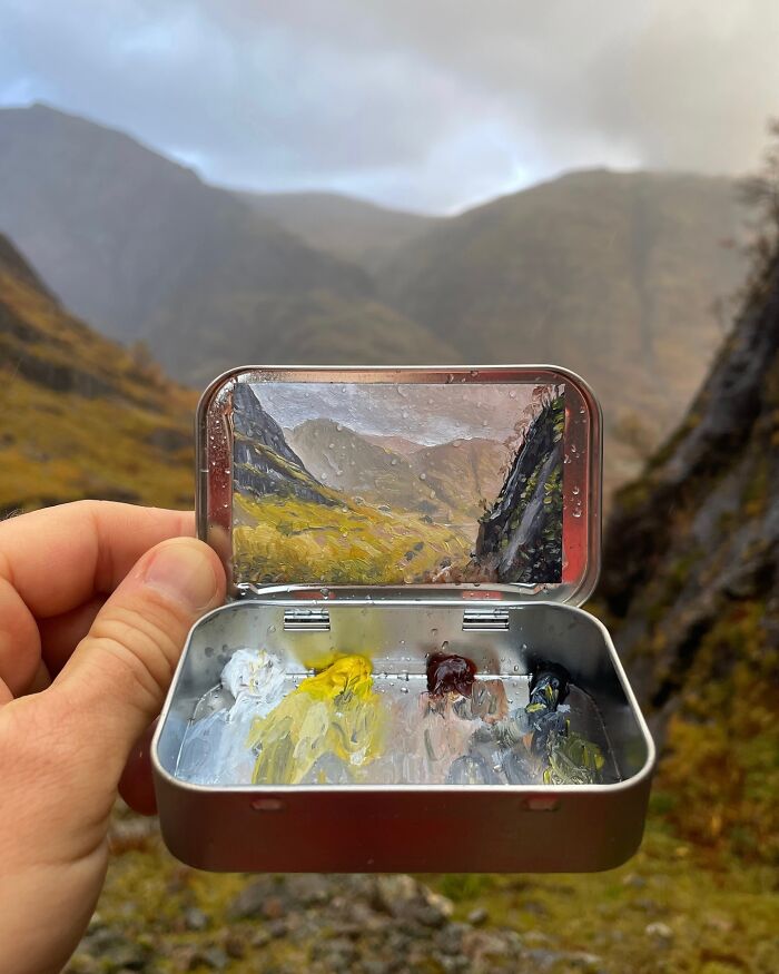 50 Tiny Landscapes And Cityscapes Painted In Altoid Tins By This Artist (New Pics) 50 Tiny Landscapes And Cityscapes Painted In Altoid Tins By This Artist (New Pics)