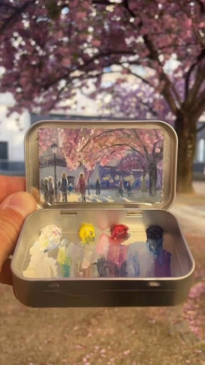 50 Tiny Landscapes And Cityscapes Painted In Altoid Tins By This Artist (New Pics) 50 Tiny Landscapes And Cityscapes Painted In Altoid Tins By This Artist (New Pics)