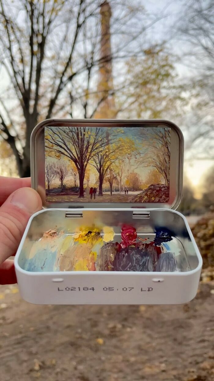50 Tiny Landscapes And Cityscapes Painted In Altoid Tins By This Artist (New Pics) 50 Tiny Landscapes And Cityscapes Painted In Altoid Tins By This Artist (New Pics)