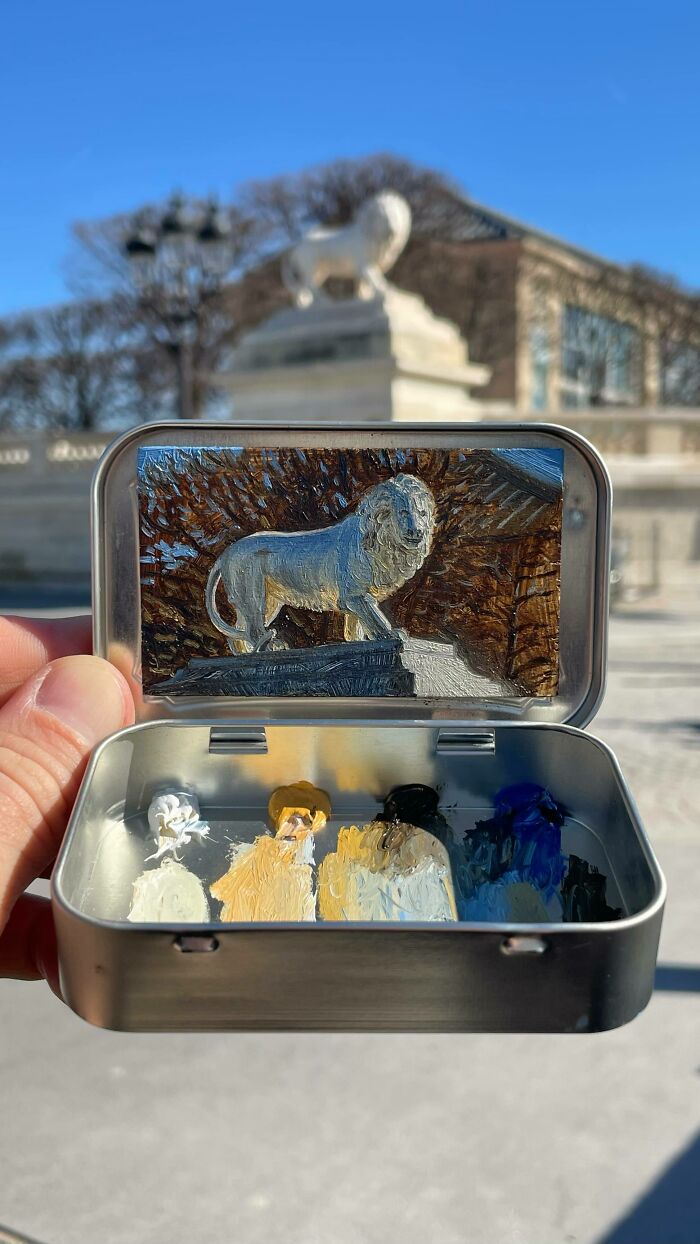 50 Tiny Landscapes And Cityscapes Painted In Altoid Tins By This Artist (New Pics) 50 Tiny Landscapes And Cityscapes Painted In Altoid Tins By This Artist (New Pics)