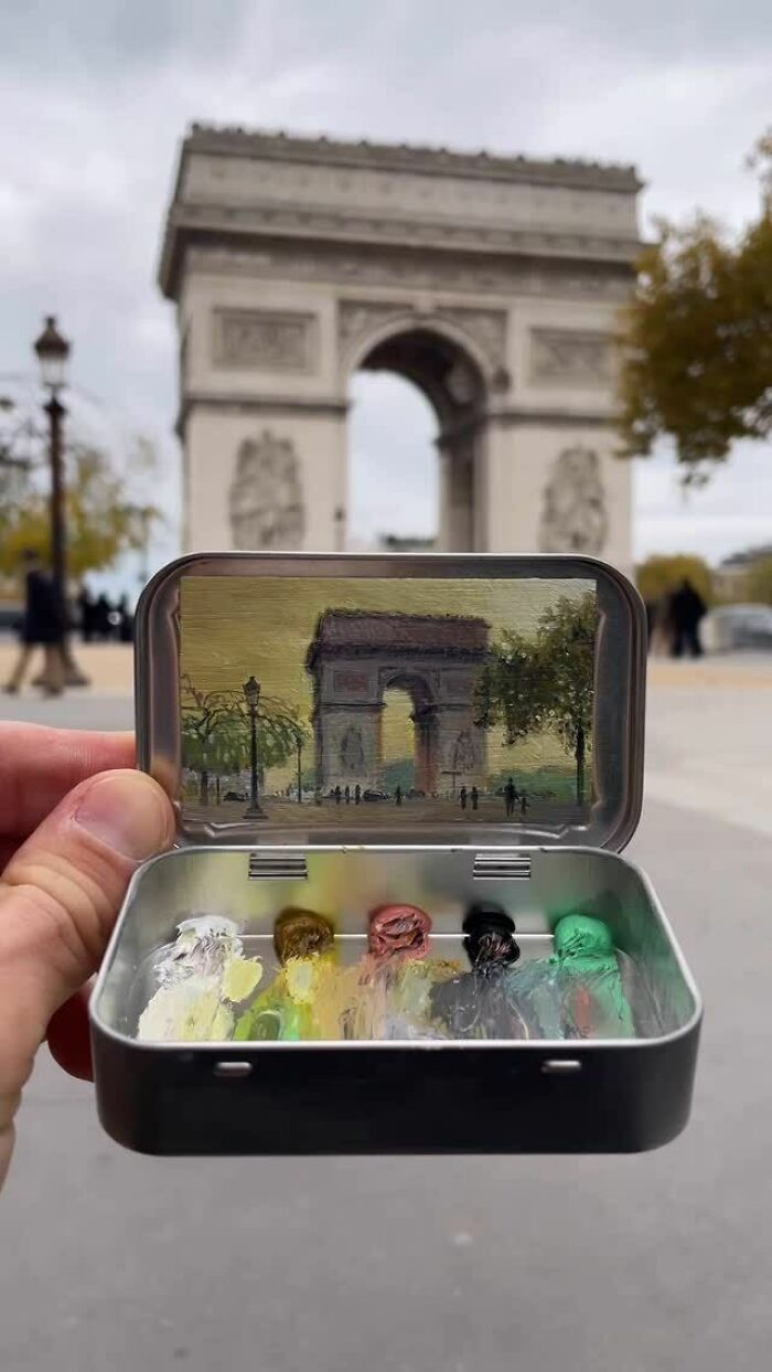 50 Tiny Landscapes And Cityscapes Painted In Altoid Tins By This Artist (New Pics) 50 Tiny Landscapes And Cityscapes Painted In Altoid Tins By This Artist (New Pics)