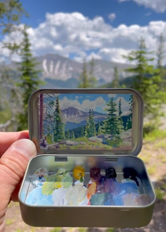 50 Tiny Landscapes And Cityscapes Painted In Altoid Tins By This Artist (New Pics) 50 Tiny Landscapes And Cityscapes Painted In Altoid Tins By This Artist (New Pics)