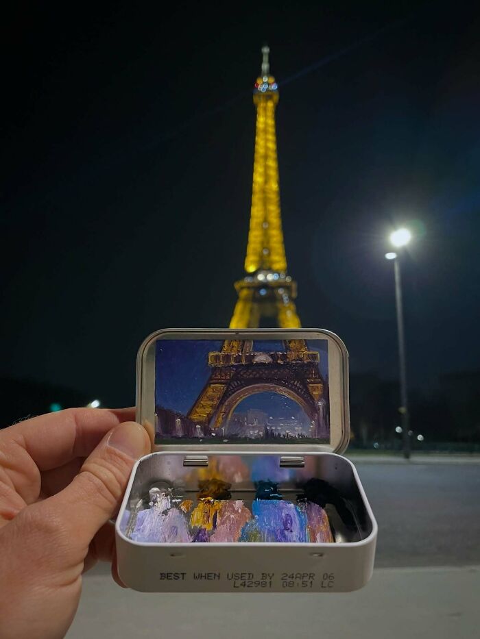 50 Tiny Landscapes And Cityscapes Painted In Altoid Tins By This Artist (New Pics) 50 Tiny Landscapes And Cityscapes Painted In Altoid Tins By This Artist (New Pics)
