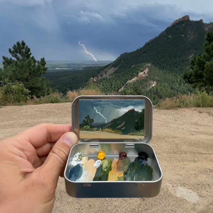 50 Tiny Landscapes And Cityscapes Painted In Altoid Tins By This Artist (New Pics) 50 Tiny Landscapes And Cityscapes Painted In Altoid Tins By This Artist (New Pics)