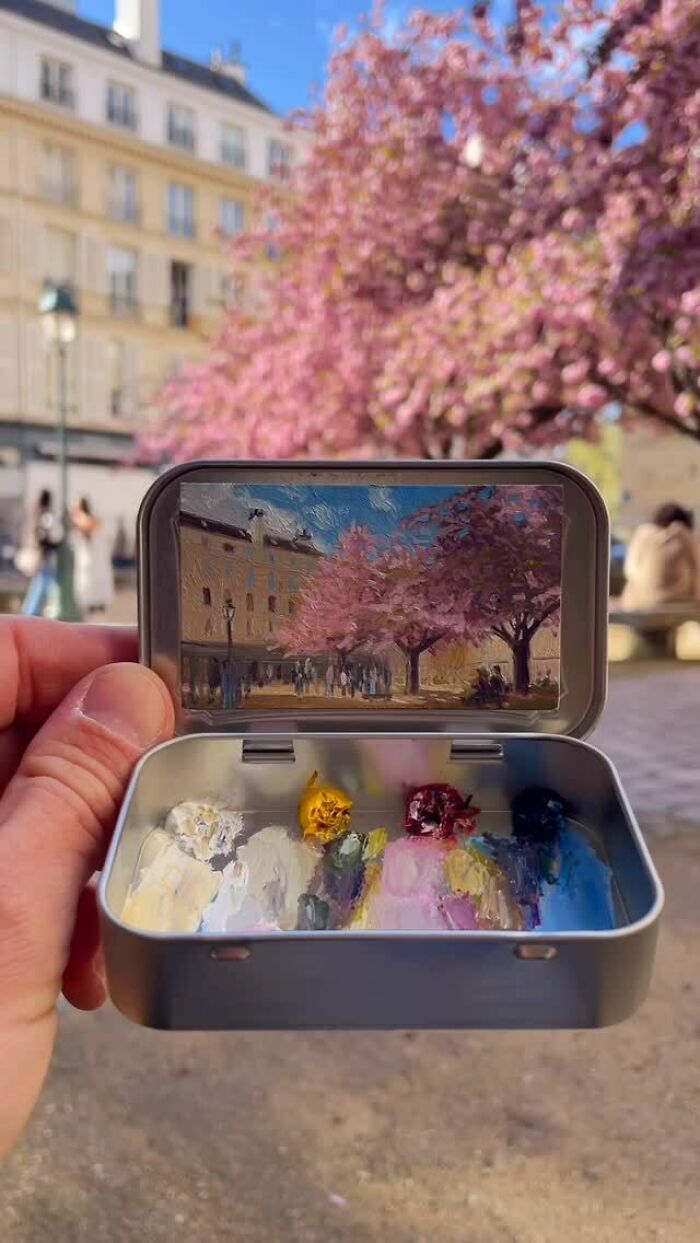 50 Tiny Landscapes And Cityscapes Painted In Altoid Tins By This Artist (New Pics) 50 Tiny Landscapes And Cityscapes Painted In Altoid Tins By This Artist (New Pics)