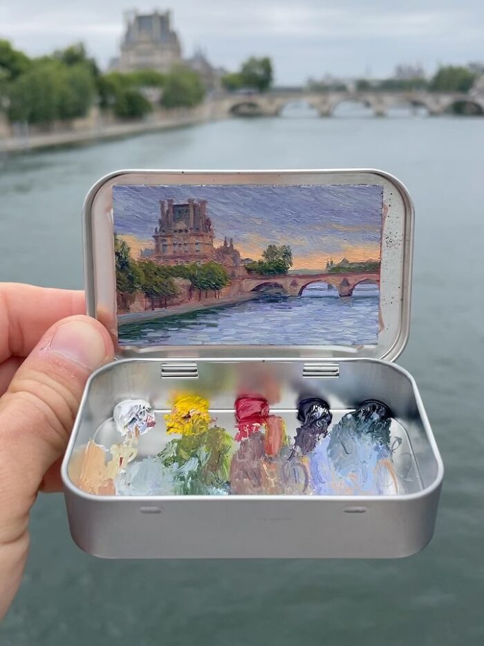 50 Tiny Landscapes And Cityscapes Painted In Altoid Tins By This Artist (New Pics) 50 Tiny Landscapes And Cityscapes Painted In Altoid Tins By This Artist (New Pics)