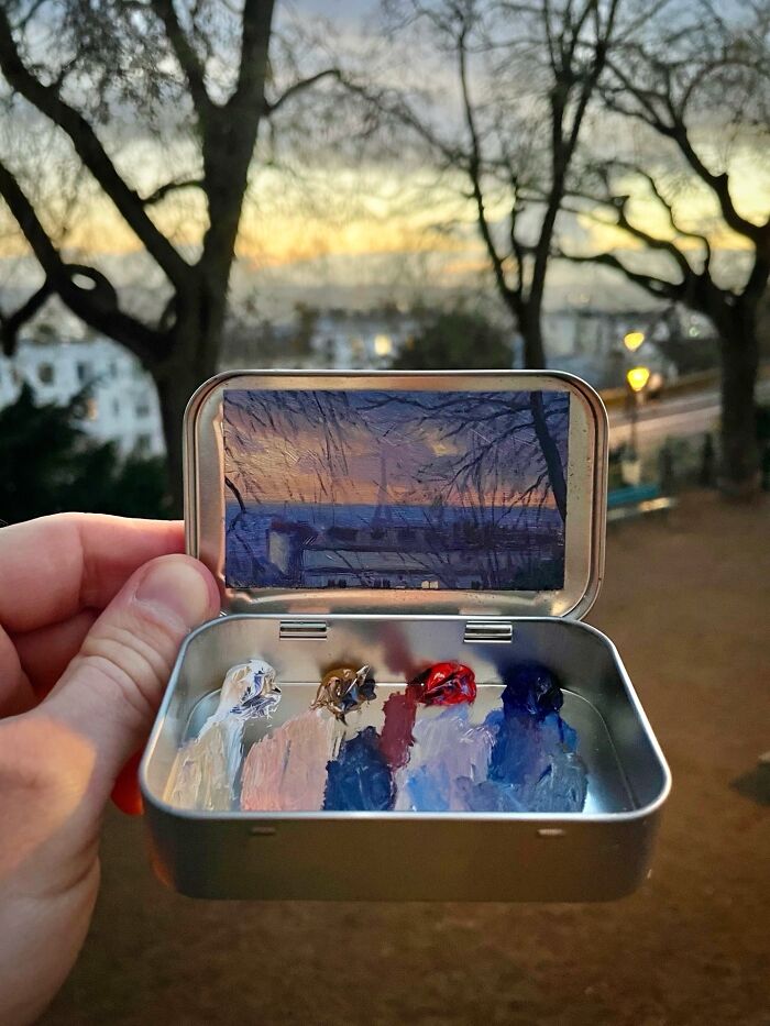 50 Tiny Landscapes And Cityscapes Painted In Altoid Tins By This Artist (New Pics) 50 Tiny Landscapes And Cityscapes Painted In Altoid Tins By This Artist (New Pics)
