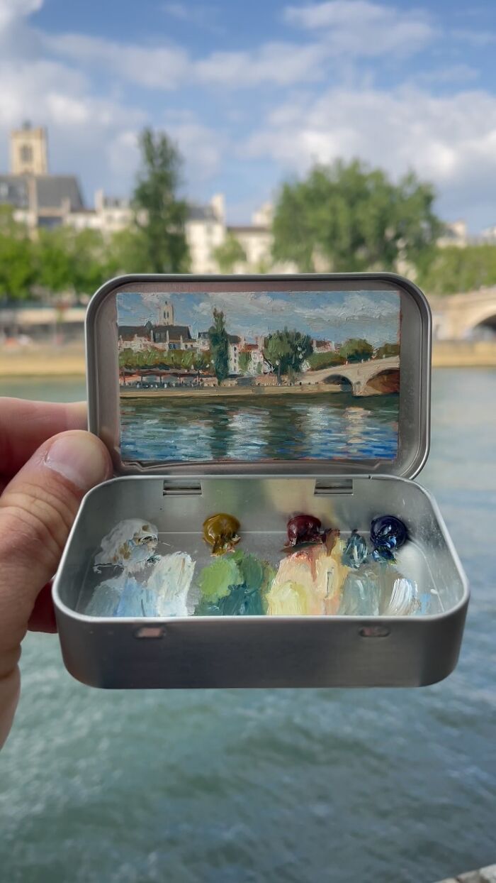 50 Tiny Landscapes And Cityscapes Painted In Altoid Tins By This Artist (New Pics) 50 Tiny Landscapes And Cityscapes Painted In Altoid Tins By This Artist (New Pics)