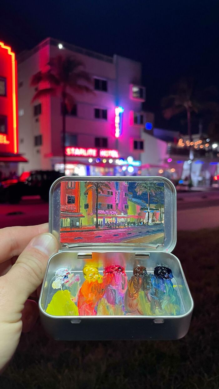 50 Tiny Landscapes And Cityscapes Painted In Altoid Tins By This Artist (New Pics) 50 Tiny Landscapes And Cityscapes Painted In Altoid Tins By This Artist (New Pics)