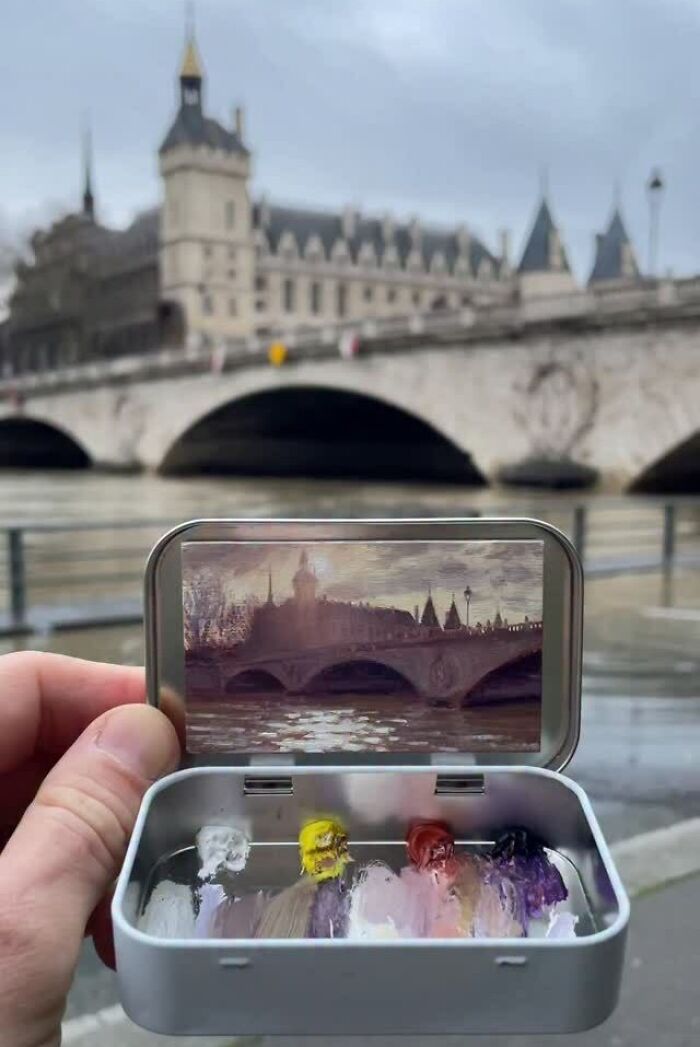50 Tiny Landscapes And Cityscapes Painted In Altoid Tins By This Artist (New Pics) 50 Tiny Landscapes And Cityscapes Painted In Altoid Tins By This Artist (New Pics)
