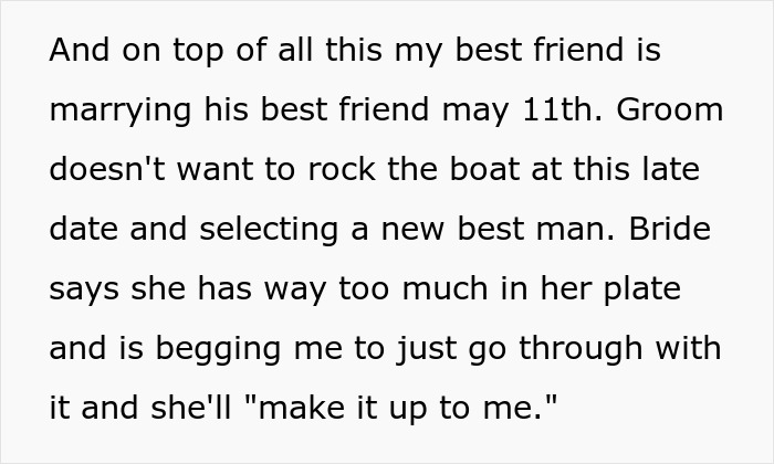 MOH’s Cheater Ex Is Best Man At Friend’s Wedding, She’s Frantic As She Can’t Even Look At Him