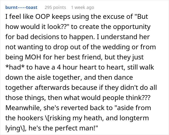 MOH’s Cheater Ex Is Best Man At Friend’s Wedding, She’s Frantic As She Can’t Even Look At Him