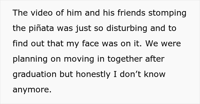 BF’s Fraternity Surprises Him With A Birthday Pi&ntilde;ata That Looks Exactly Like His GF, She’s Left Feeling Disturbed