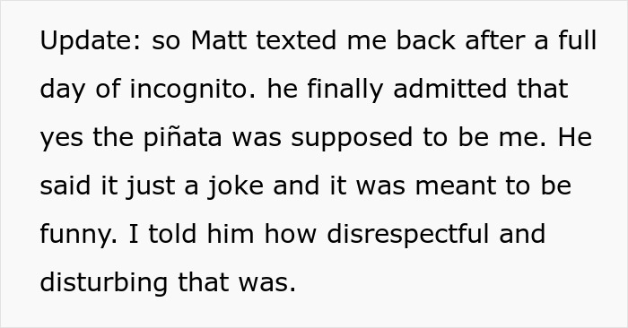 BF’s Fraternity Surprises Him With A Birthday Pi&ntilde;ata That Looks Exactly Like His GF, She’s Left Feeling Disturbed